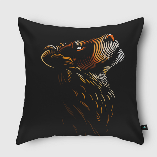 Lion lines up Throw Pillow