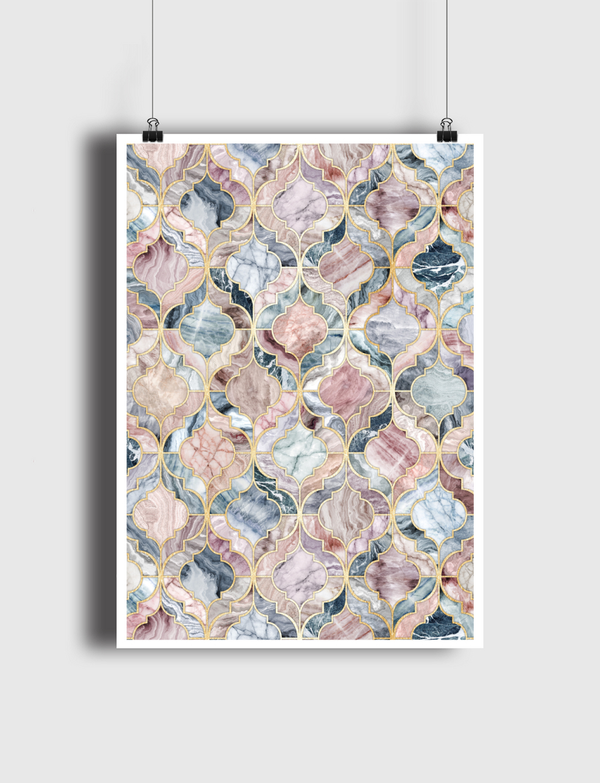 Marble Moroccan Tiles Poster