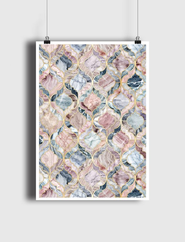 Marble Moroccan Tiles - Poster