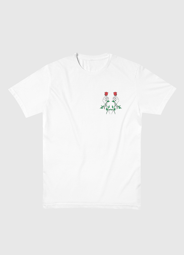 Hand and Flower Men Basic T-Shirt