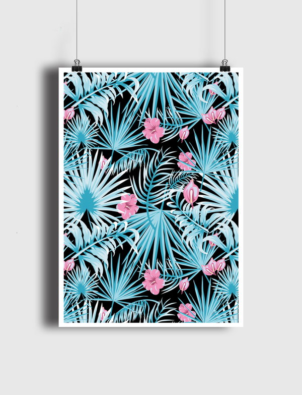 la forêt bleue Poster