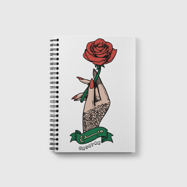 Calligraphy & Roses Notebook