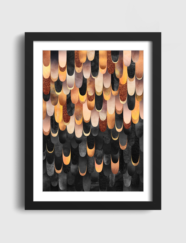 Feathered - Copper And Black Artframe