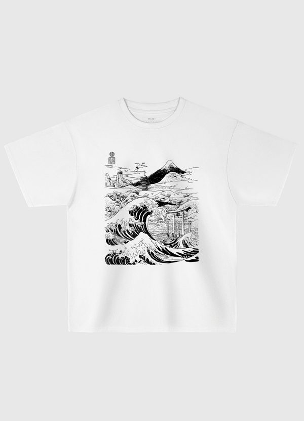 The wave Mount Fujiyama Oversized T-Shirt