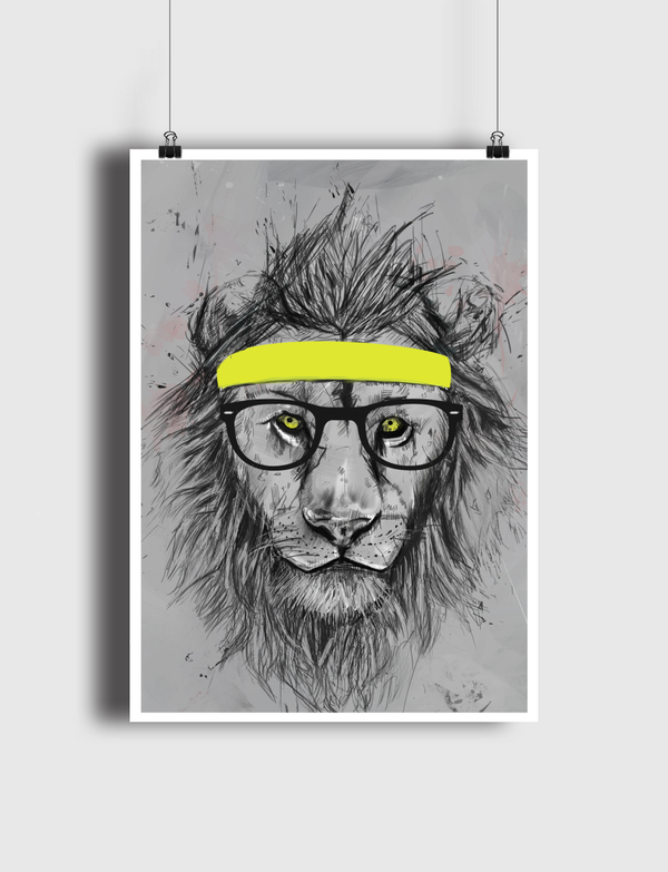Hipster lion Poster