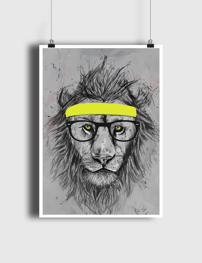 Hipster lion - Poster
