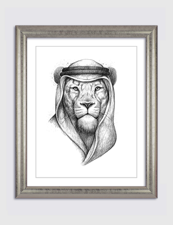 Saudi lion Artframe