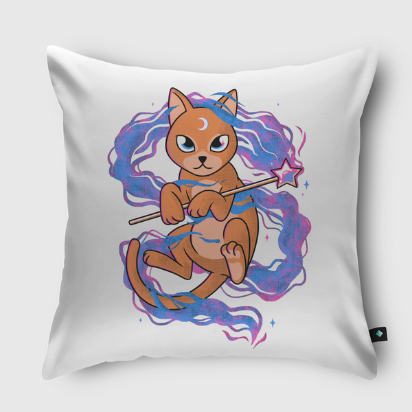 Magicat Throw Pillow