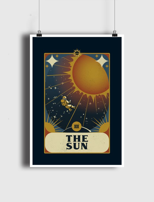 Astronaut Tarot Sun - Poster